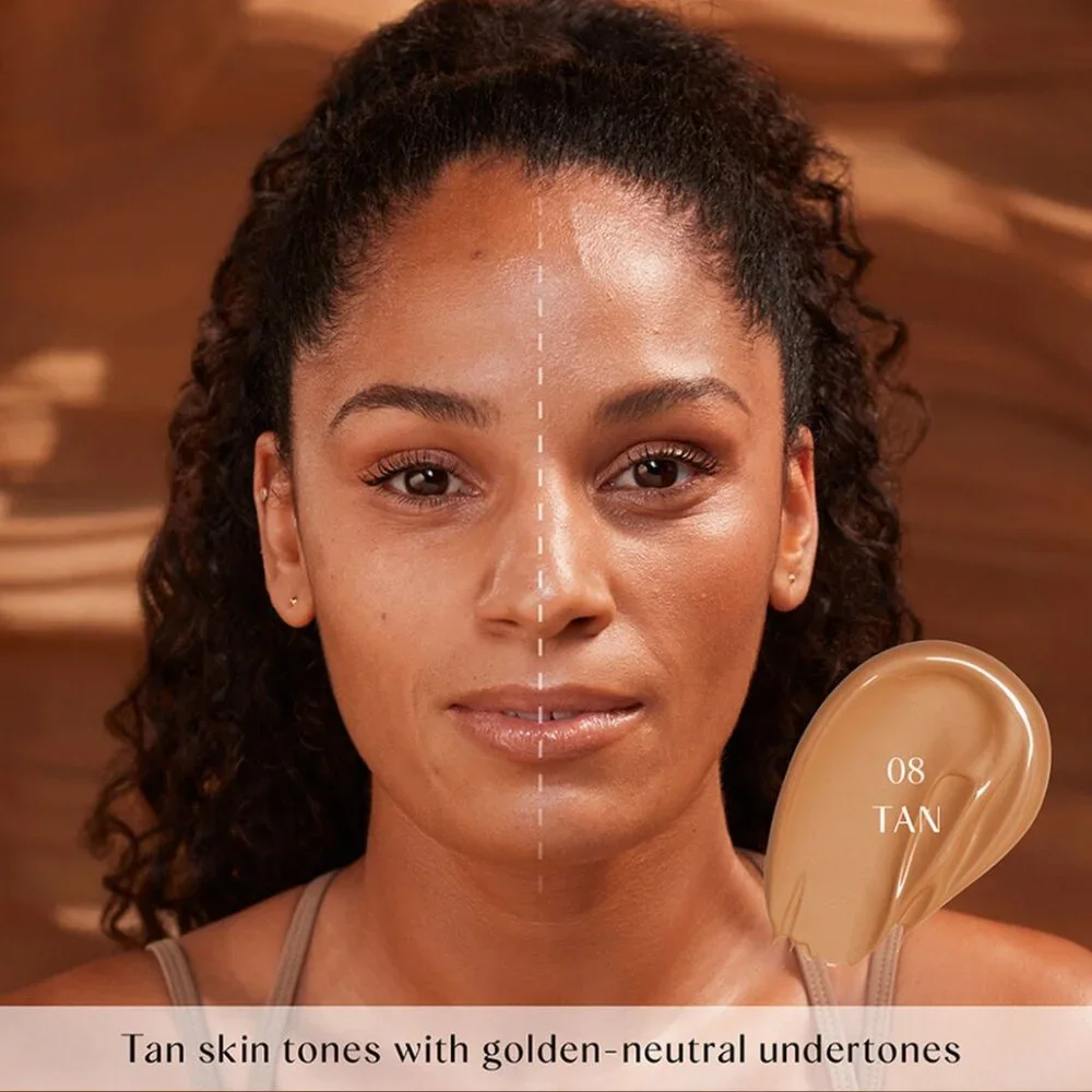Huda Beauty GloWish Multidew Vegan Skin Tint Foundation 08 Tan